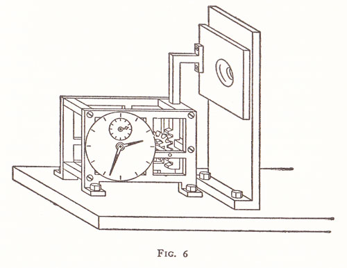 clockwork mechanism connected to shutter